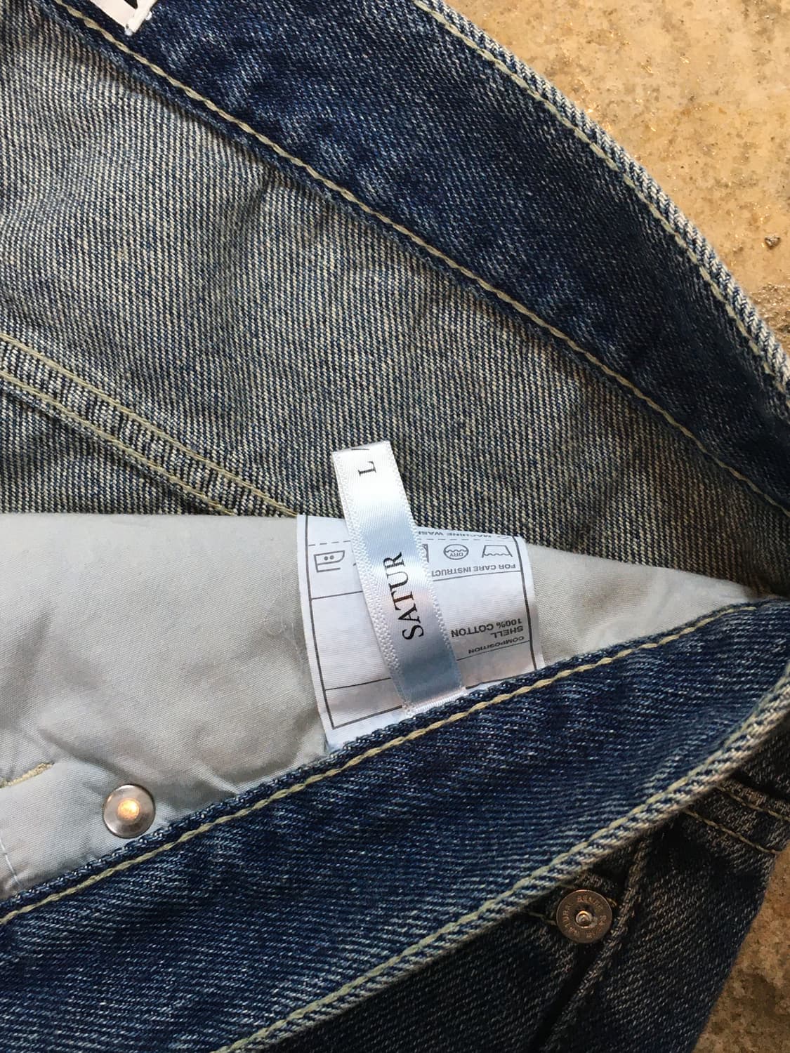 세터 와이드 워싱 데님팬츠 상품이미지5