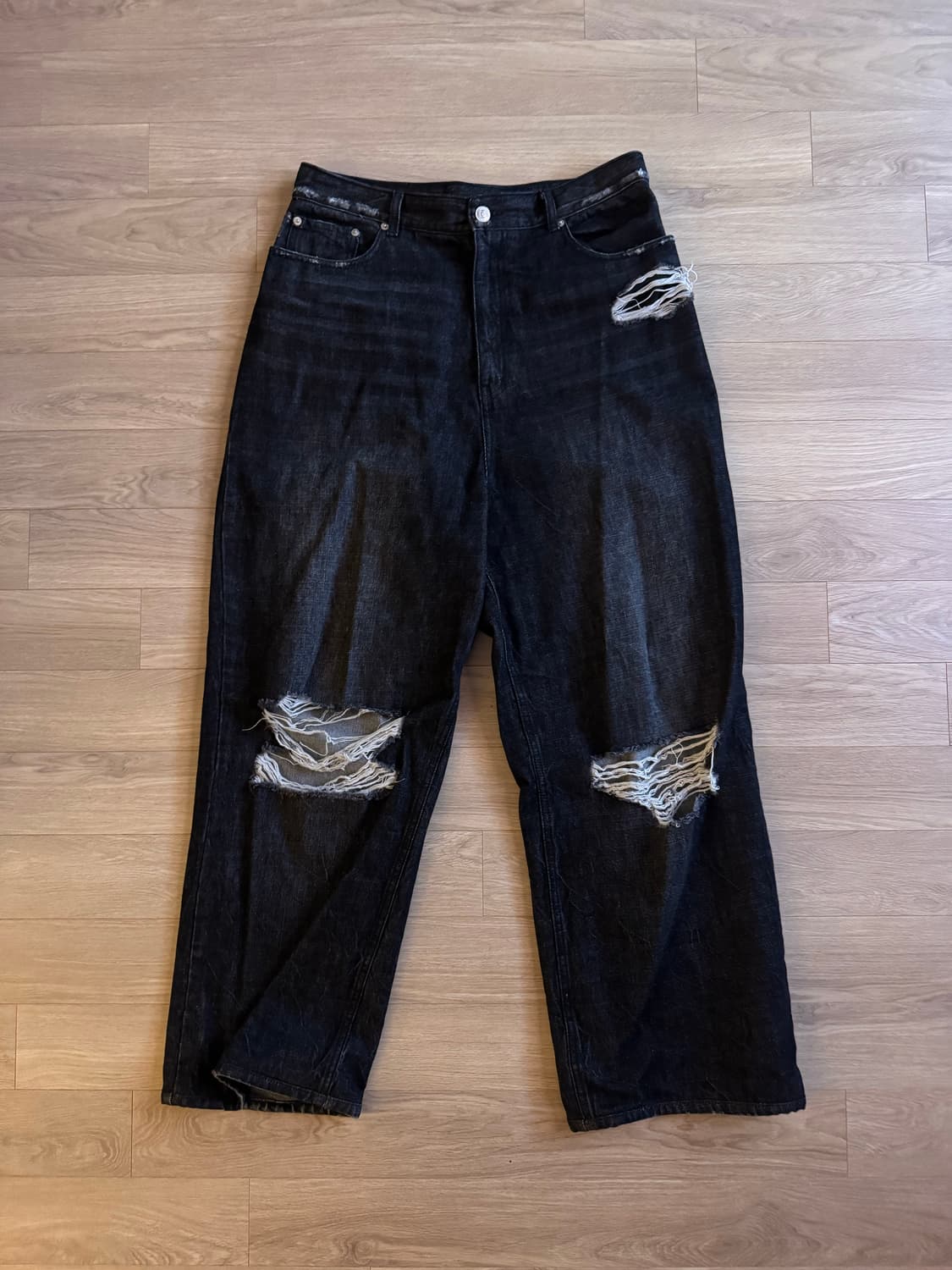 인터섹션 디스트레스드 배기 데님 팬츠 1 상품이미지2