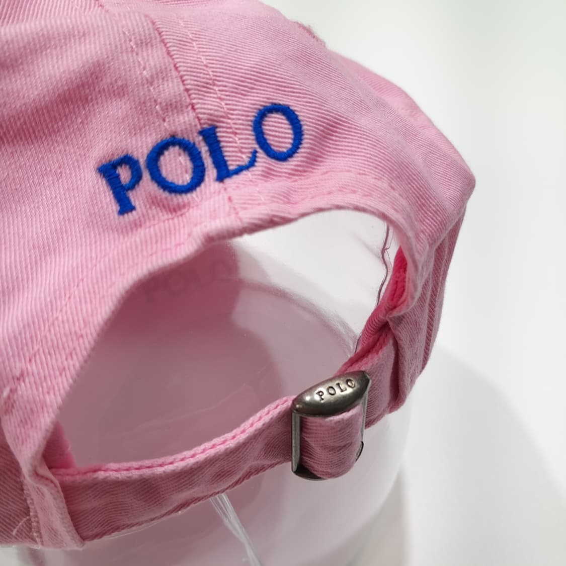 CL460 폴로 코튼 블루포니자수 핑크 볼캡 상품이미지6
