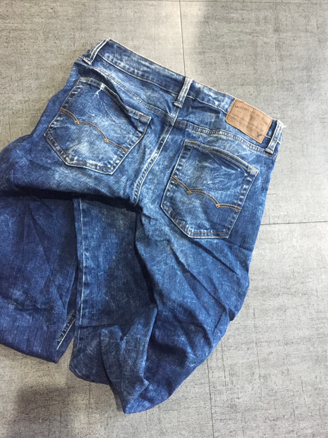 일본빈티지 아메리칸이글 오리엔탈보헤미안 워시드 레이싱데님팬츠 상품이미지2