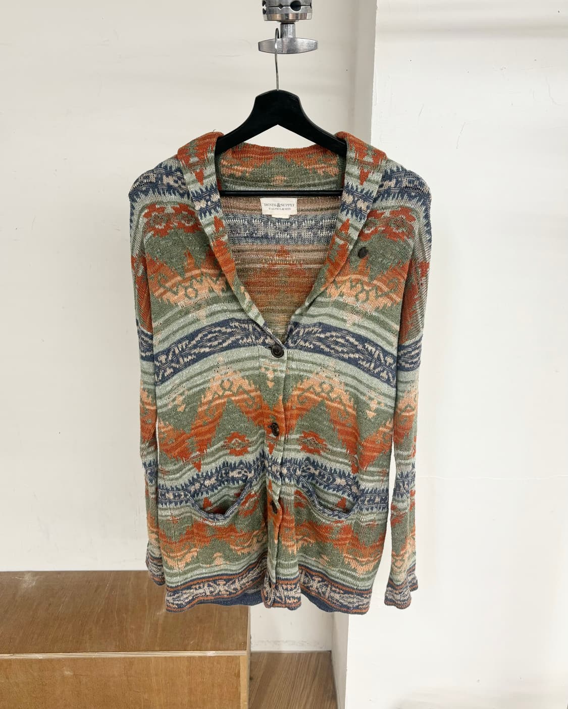 데님앤 서플라이 랄프로렌 아즈텍 패턴 니트 가디건 상품이미지1