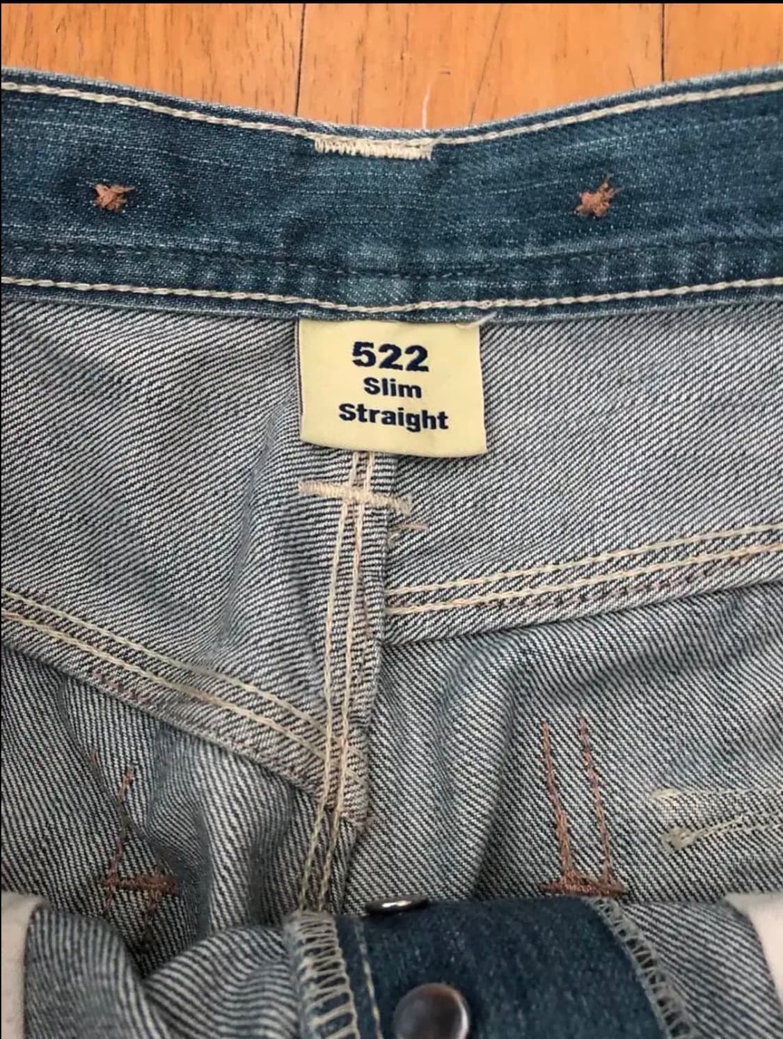 리바이스 522 빈티지 워싱 슬림 스트레이트 핏 데님 32 상품이미지9