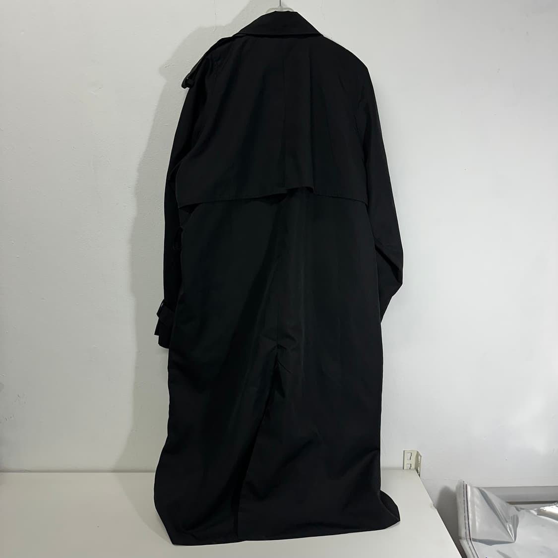 우먼FREE 닉앤니콜 블랙 오버사이즈 더블 트렌치코트 상품이미지6