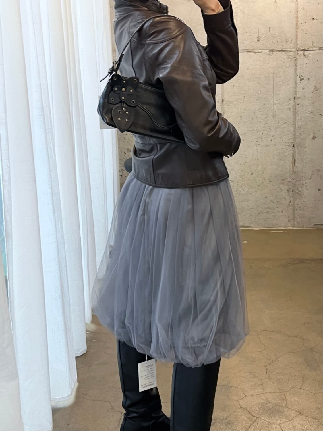 TO BE CHIC 튤 스커트 블루 상품이미지5