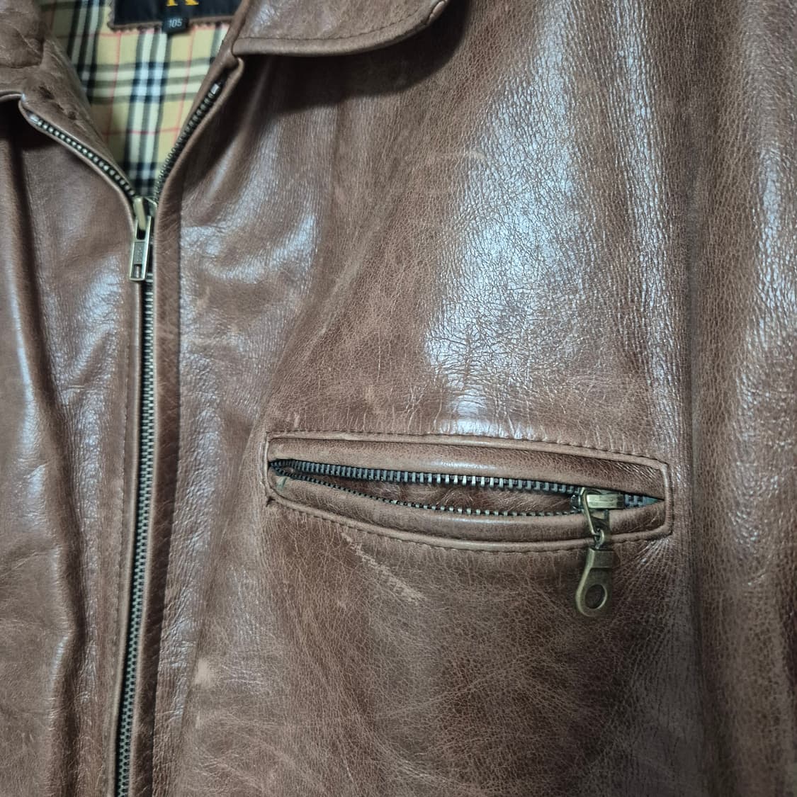 90s 빈티지 소가죽 cowhide 스포츠자켓 상품이미지3