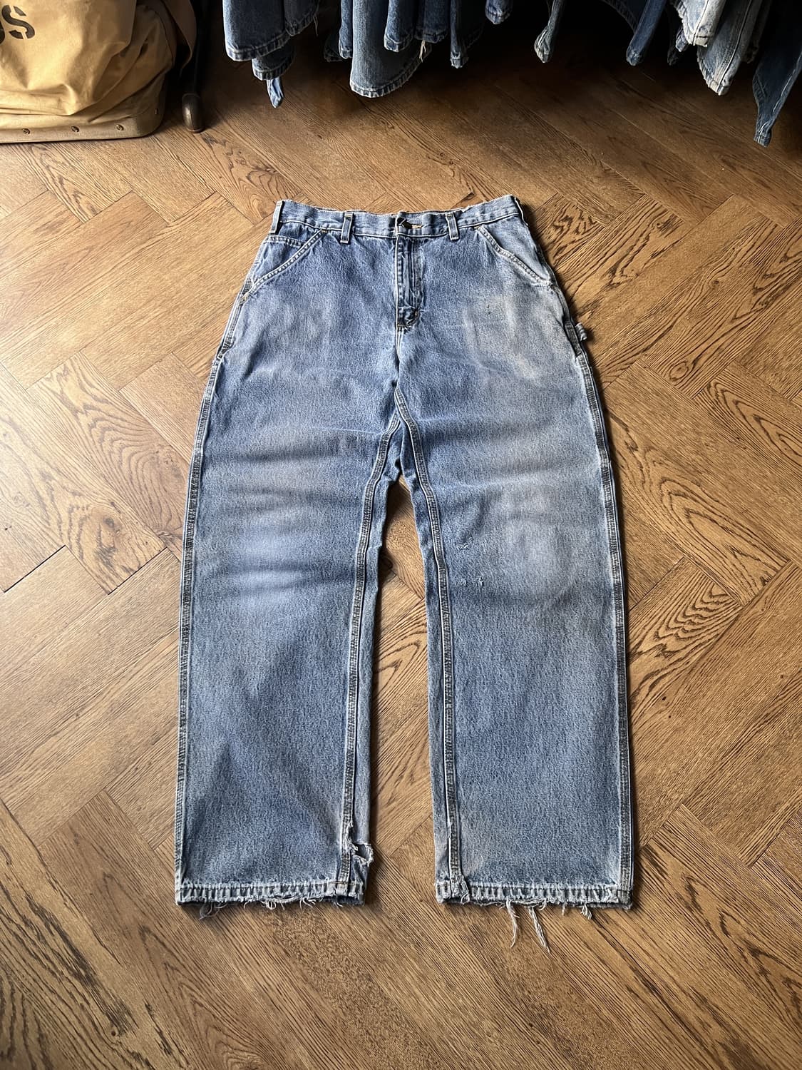 [33]칼하트 USA 빈티지 워싱 싱글니 카펜터 워크 데님 팬츠 상품이미지2