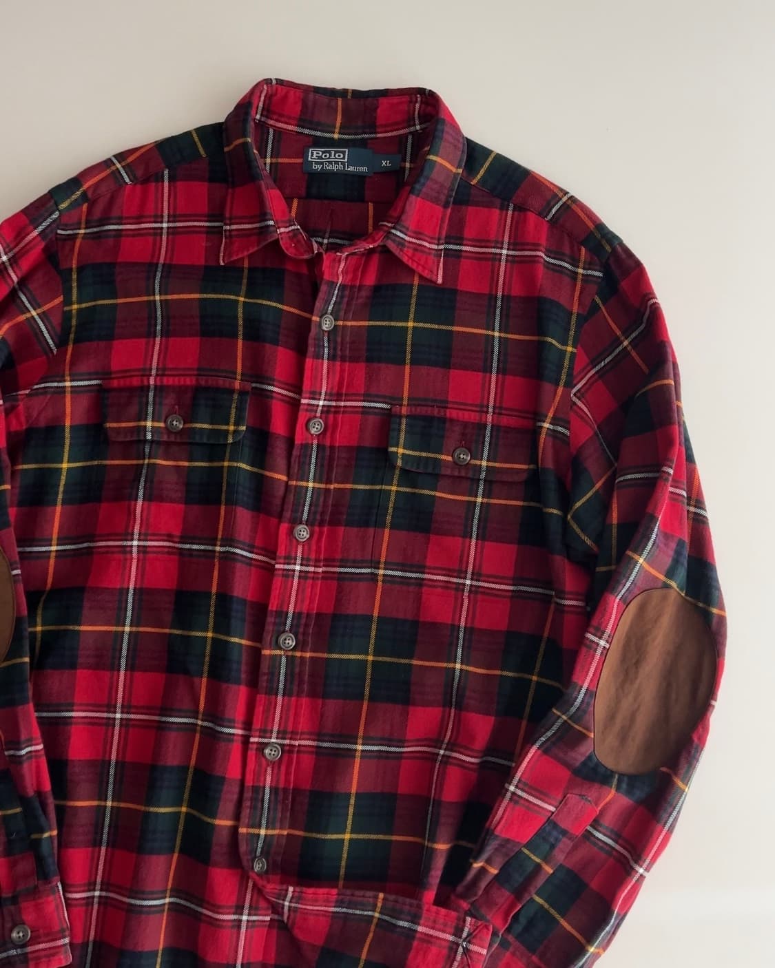 폴로 랄프로렌 플란넬 엘보패치 셔츠 XL 상품이미지2
