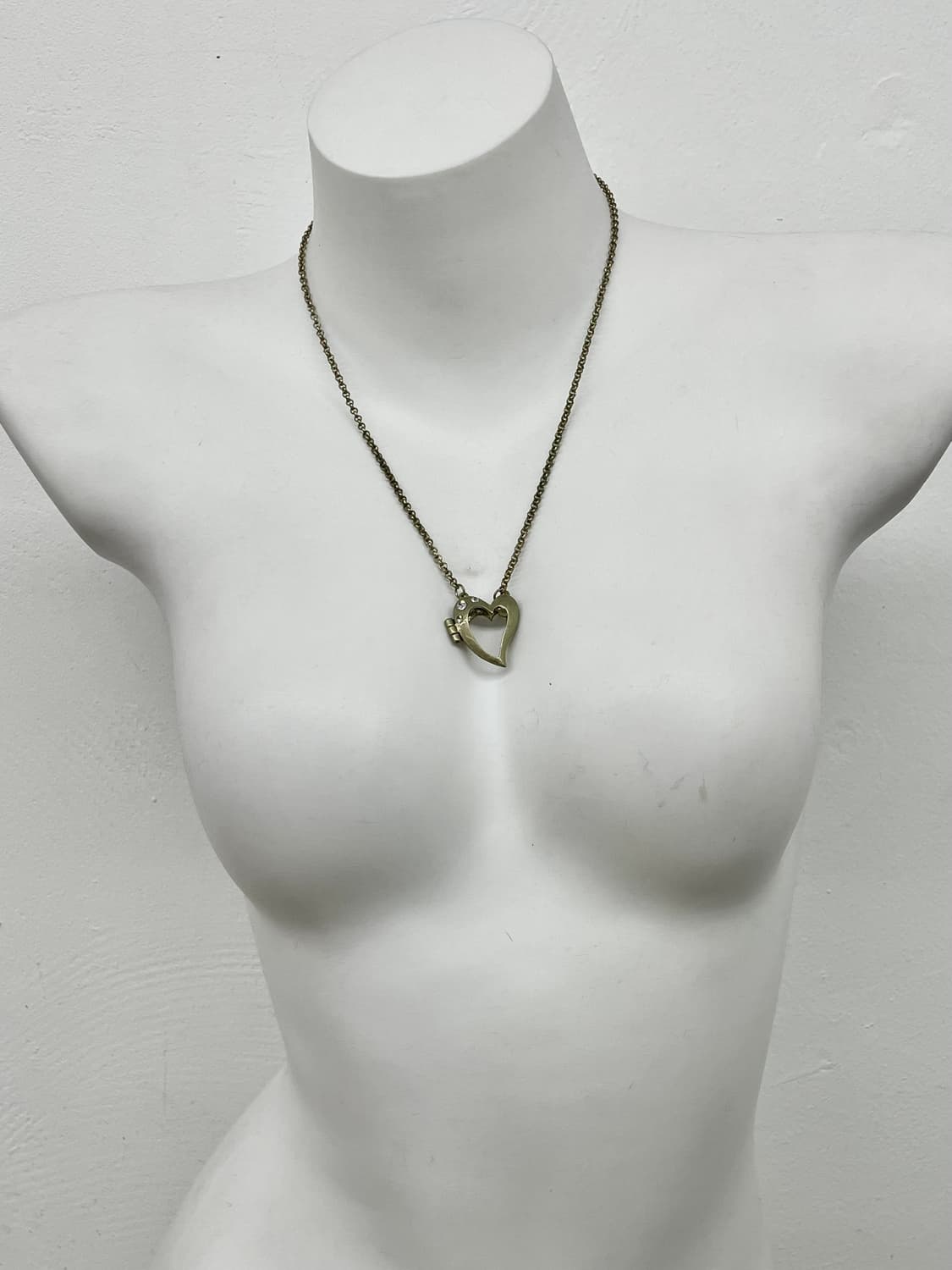 엔틱 하트 큐빅 로켓 네크리스 상품이미지4