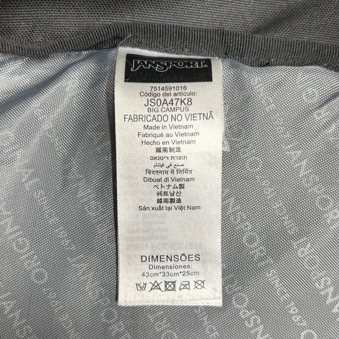 잔스포츠 빅캠퍼스 블랙 백팩 가방 상품이미지3