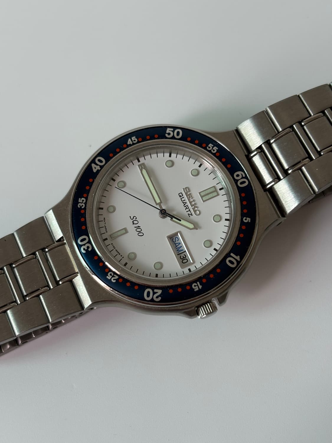 1980s SQ100 Navy Bezel Silver Quartz 상품이미지3