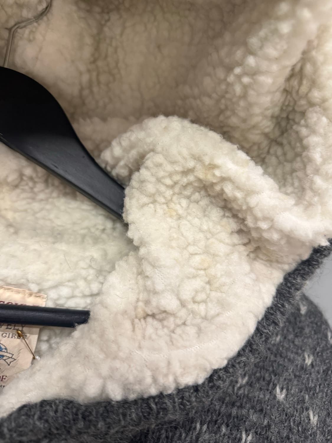 nordic pattern sherpa knit hood zip-up 상품이미지9