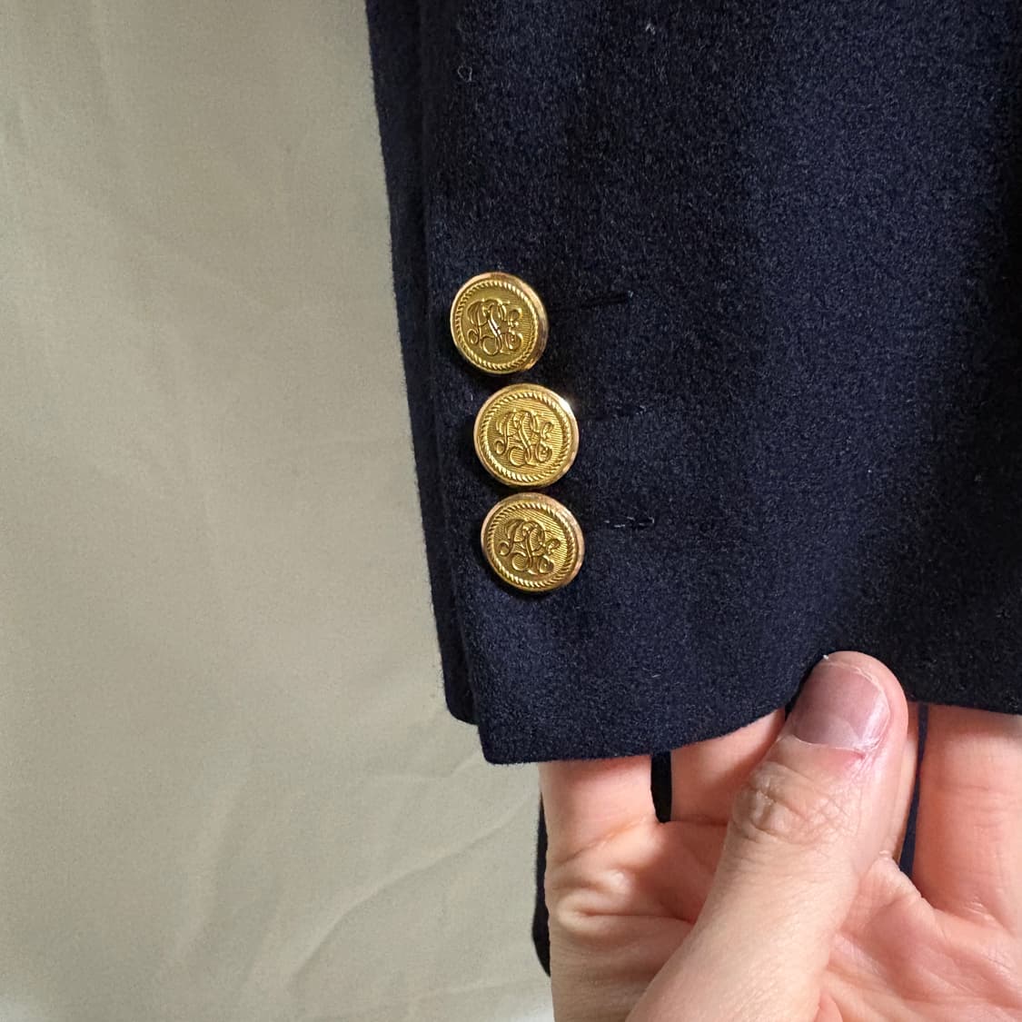 제이프레스 울 더블 금장 블레이저 자켓 / 네이비, M 상품이미지4