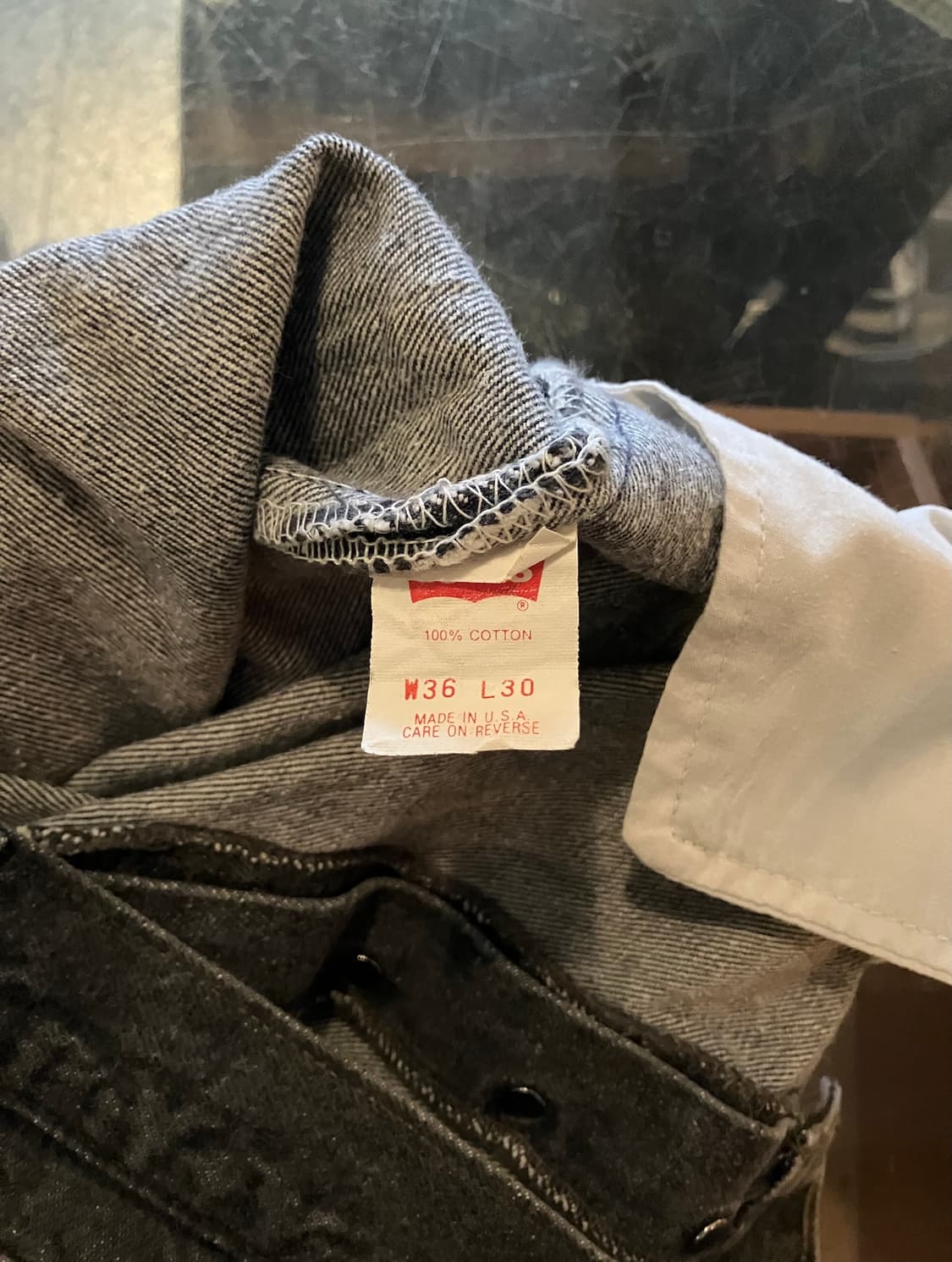 90s USA 빈티지 리바이스 501 블랙 데님 팬츠 상품이미지9