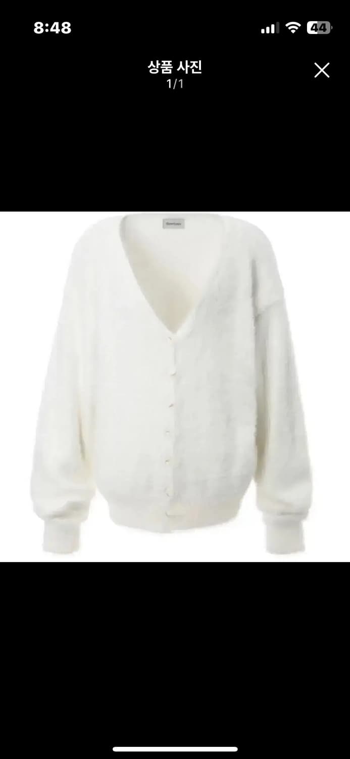 (새상품)쓰리타임즈 메리 니트 가디건 화이트 상품이미지1
