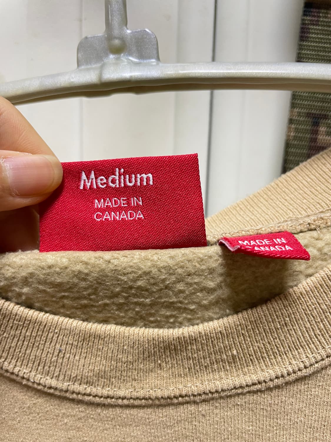 슈프림 베이지 스몰 박스 로고 스웻셔츠 맨투맨 M 상품이미지4