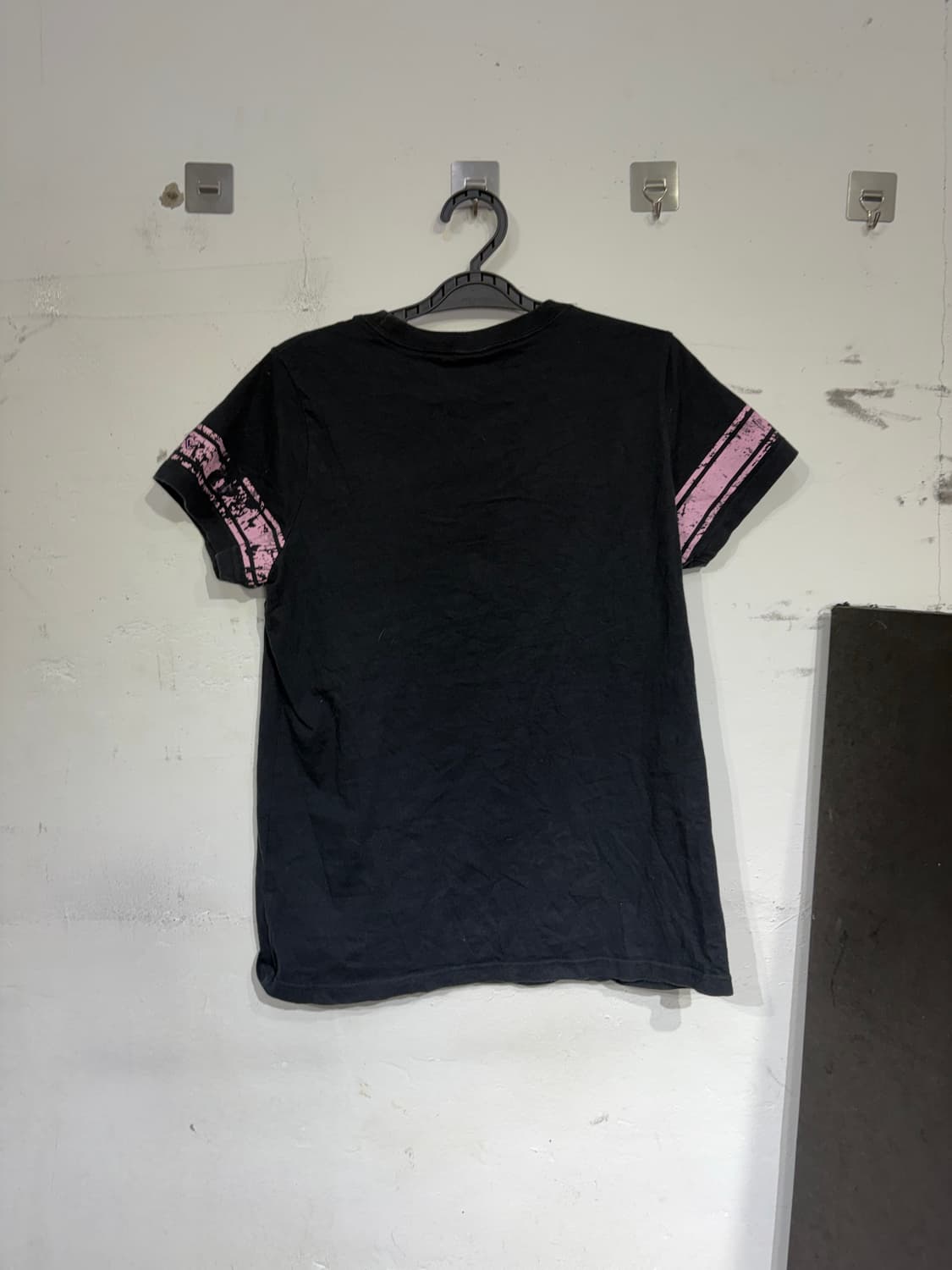 JPN 일본빈티지 Roxy 블랙 핑크 펑크 락 반팔 티셔츠 L 상품이미지9