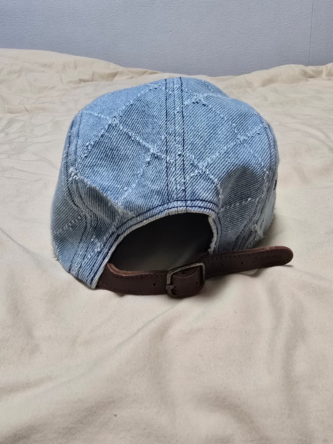 슈프림 펀치드 데님 캠프캡 워시드 인디고 상품이미지3