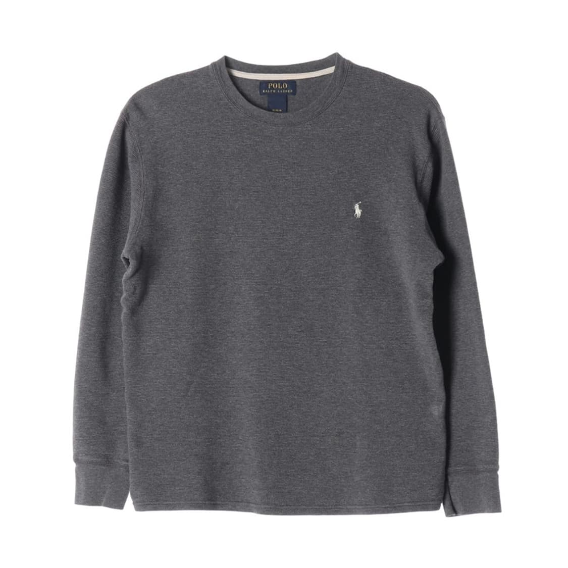 폴로 랄프로렌 와플 와이드 리브 롱슬리브 티셔츠 챠콜 M 상품이미지1