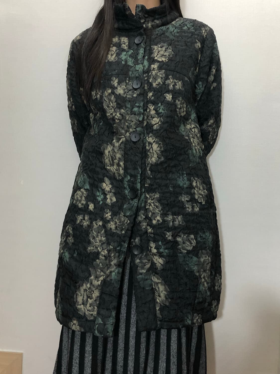 빈티지 블랙 오리엔탈 롱 코트 상품이미지8