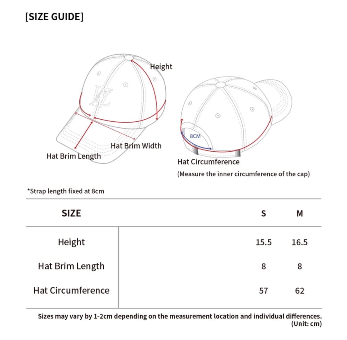 우알롱 볼캡 모자 M 상품이미지5