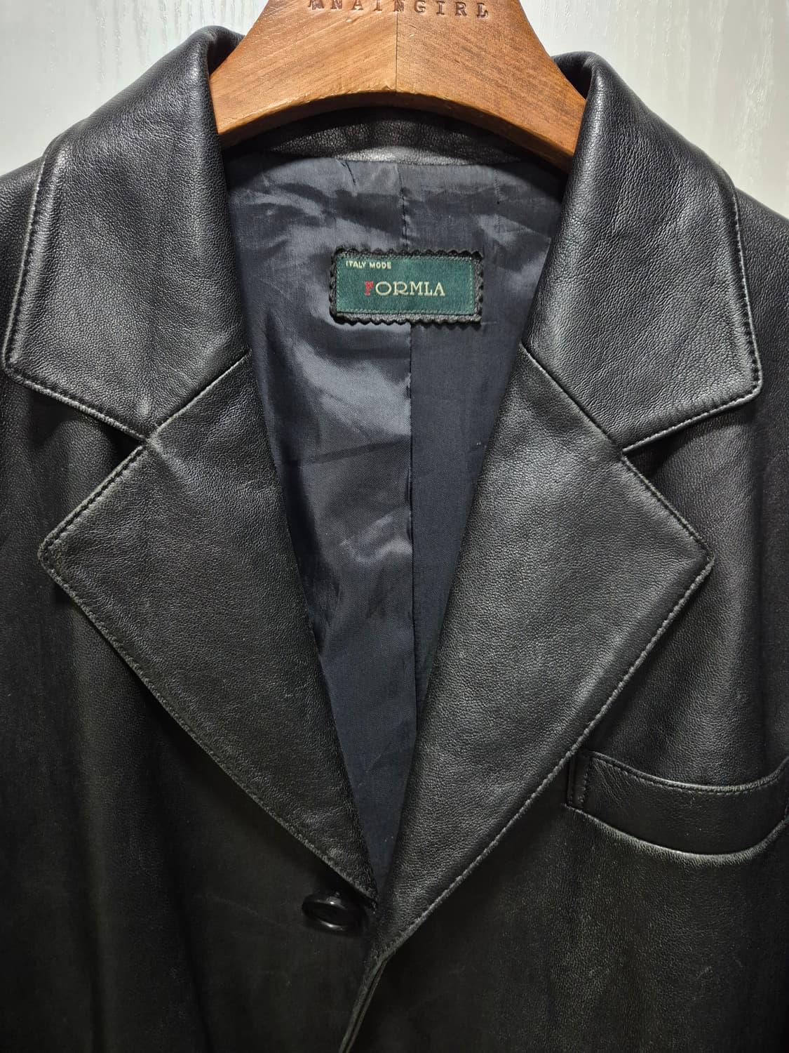 (타임세일)VTG. FORMIA 포미아 블랙 양가죽 자켓 상품이미지6