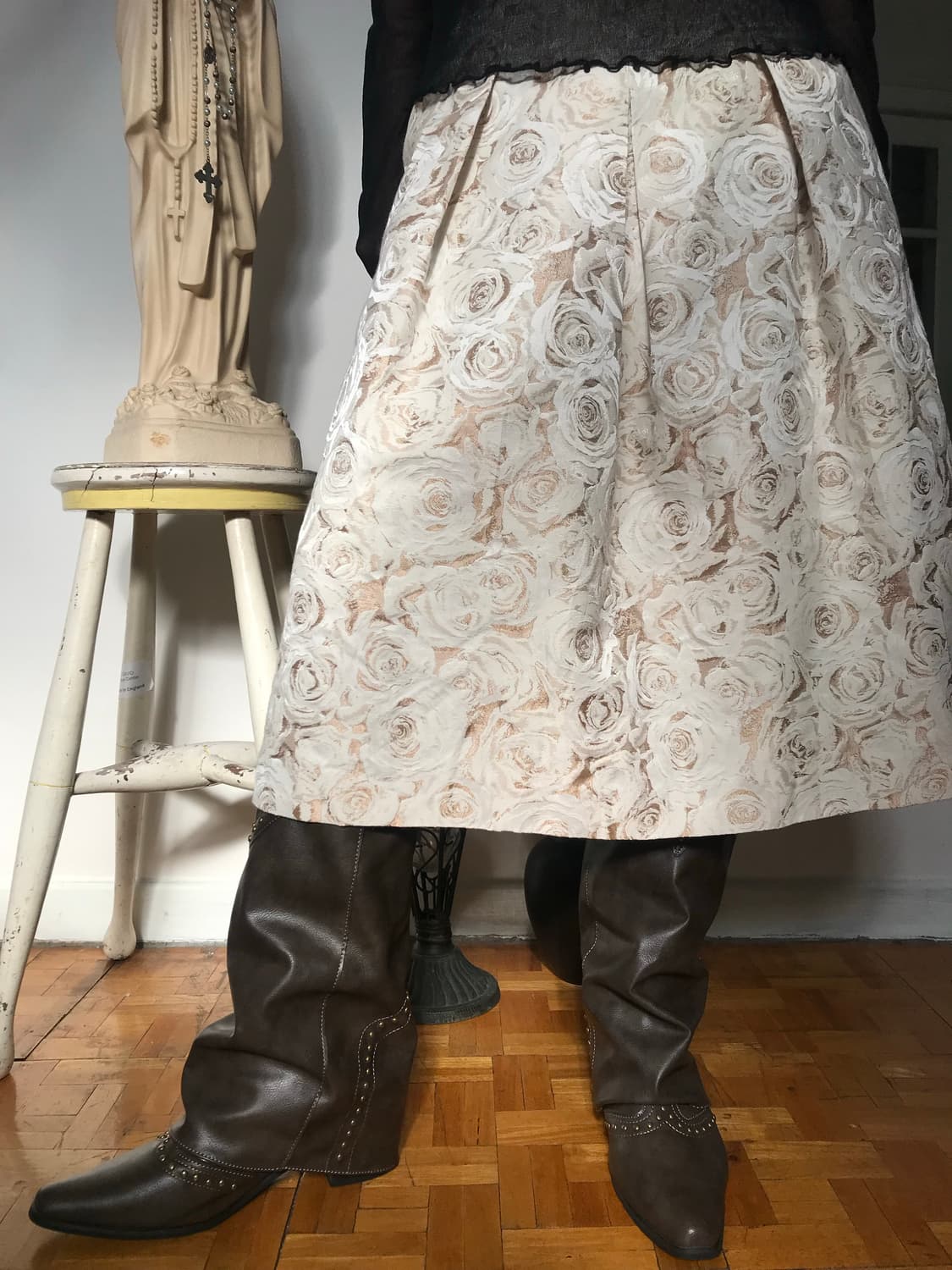 vintage pattern skirt 상품이미지1