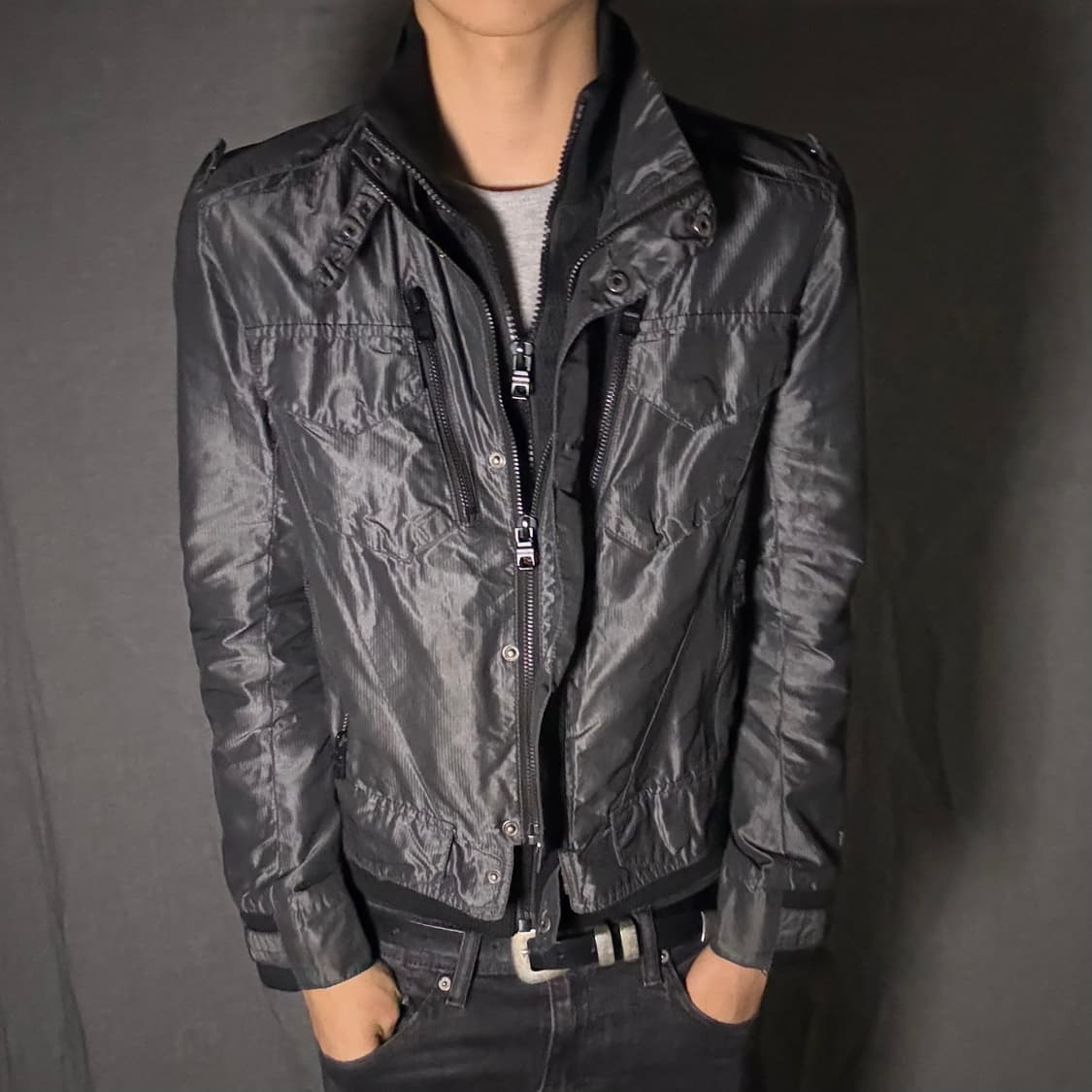 BUCKAROO double zip-up nylon jacket 상품이미지1