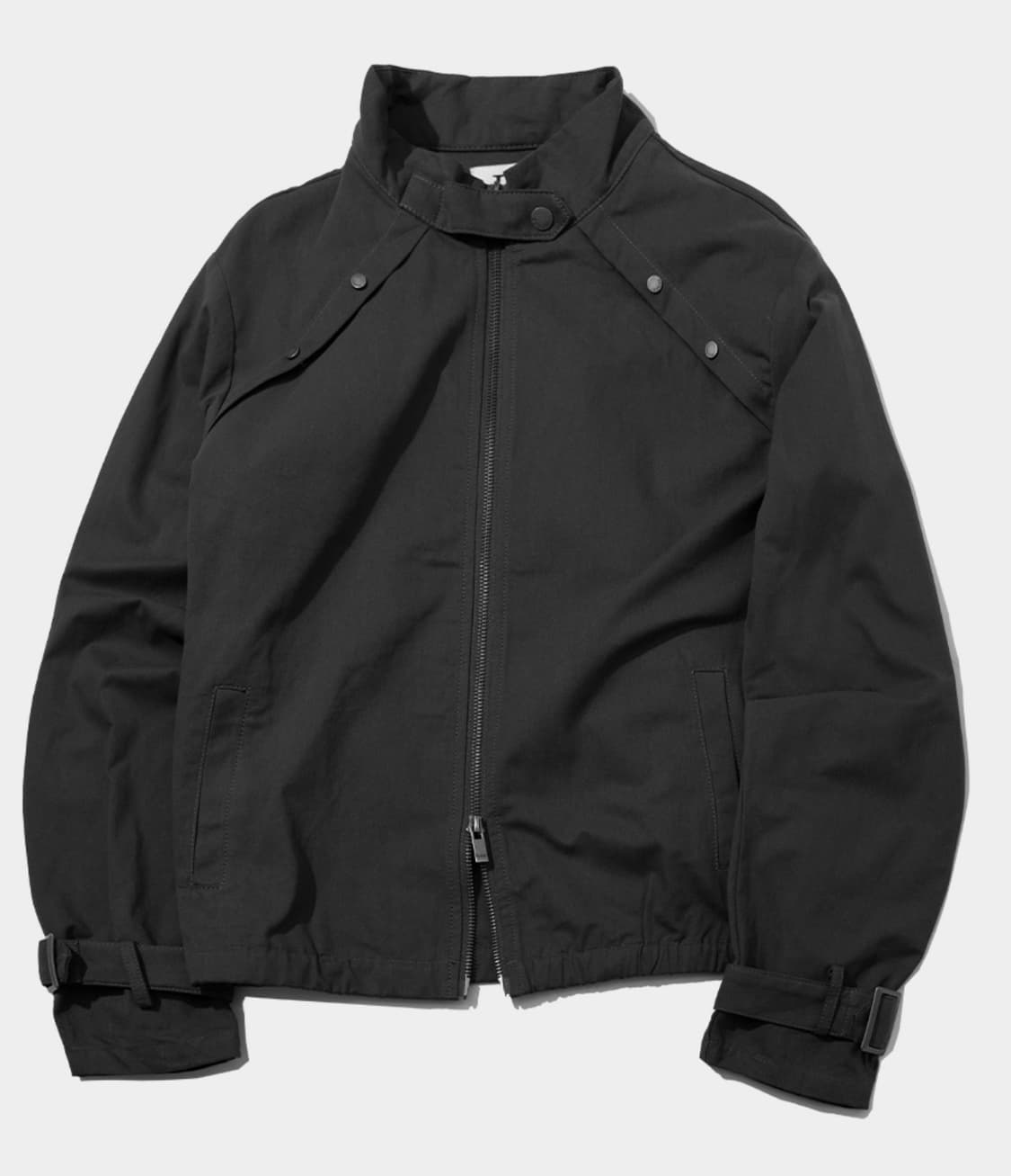 플레이스스튜디오 하이넥 스탠다드 스트랩 비조 포인트 블루종 집업 자켓 상품이미지1