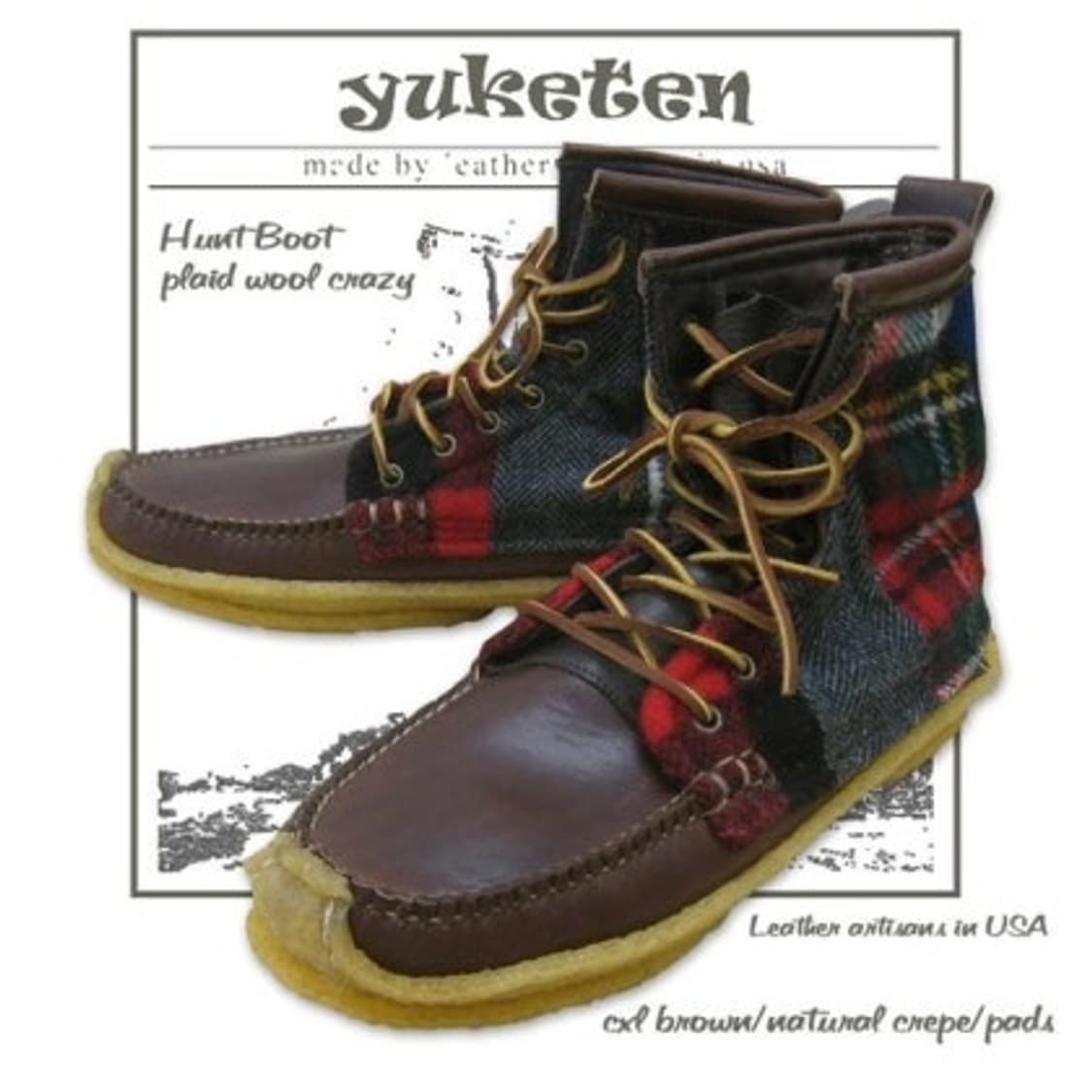 yuketen plaid wool boots 상품이미지10