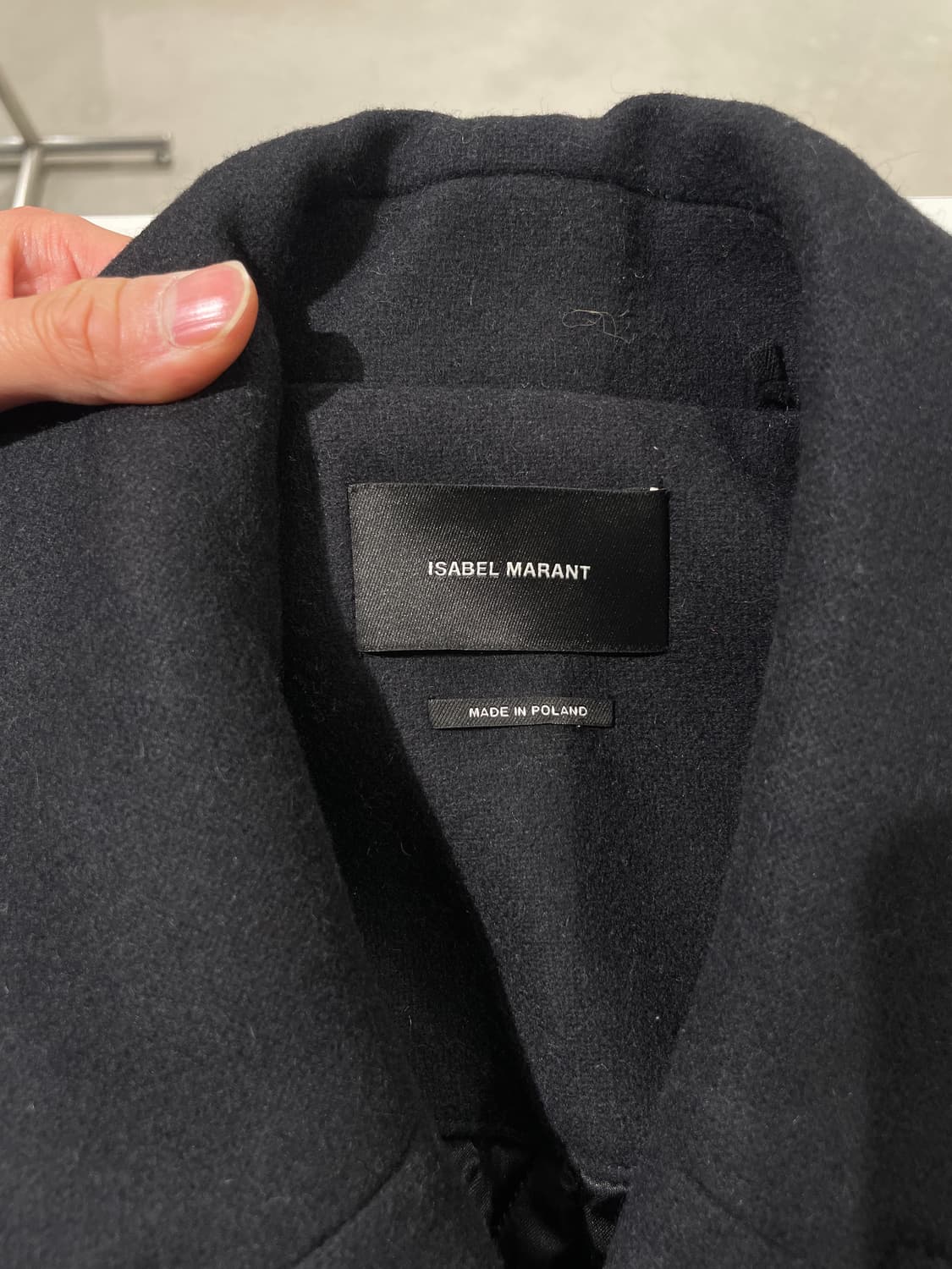 이자벨 마랑 블랙 더블 브레스티드 울 피코트 상품이미지7