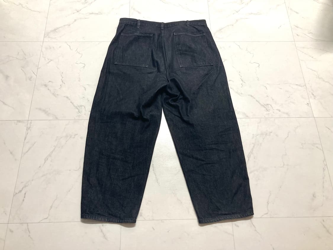 (거의 새것)유니클로 흑청 와이드 데님 팬츠 36-38 상품이미지2