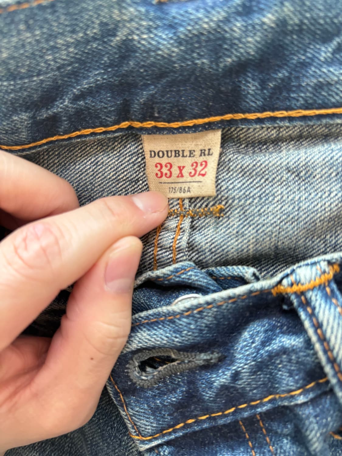 RRL 더블알엘 슬림부츠 브라이어필드 셀비지진 33/32 상품이미지3