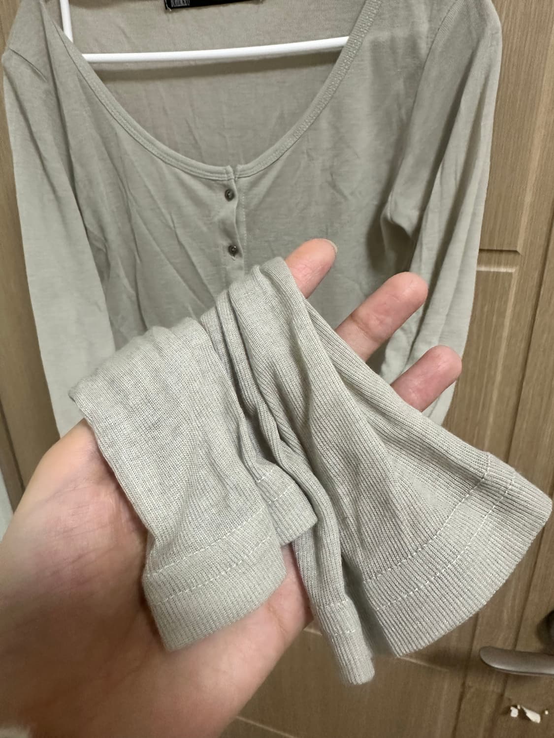 보헤미안서울 베이직 스쿱가디건 베이지 상품이미지3