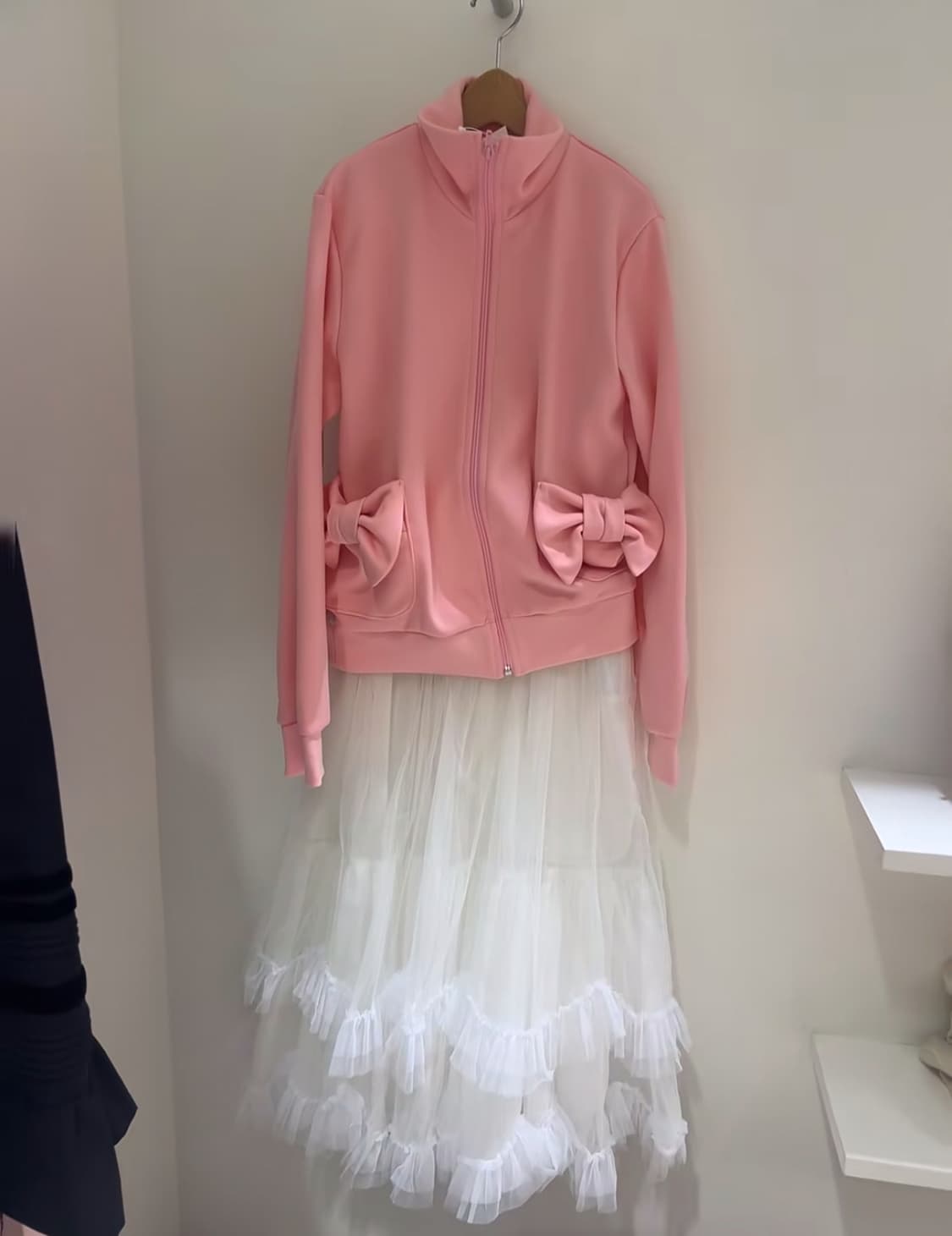 comme des garçons girl 2024fw 핑크 리본 져지 상품이미지2