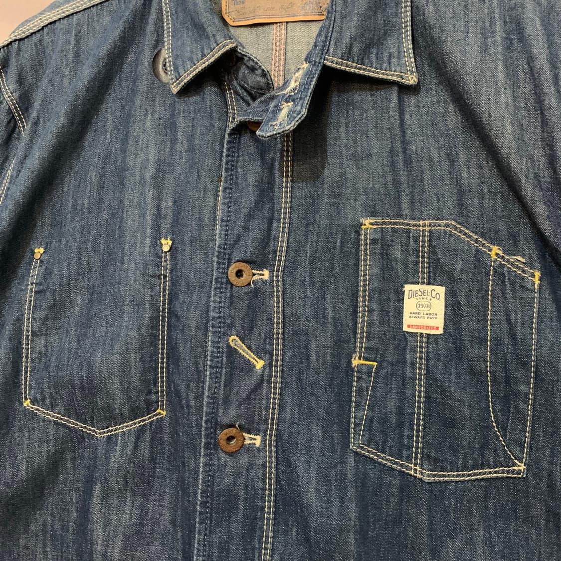 XL DIESEL 디젤 샌포라이즈드 데님 청 워크 초어 자켓 상품이미지3