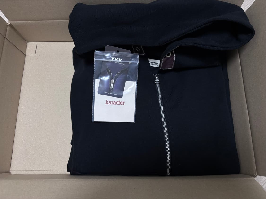 카락터 블랙 후드집업 01 상품이미지4