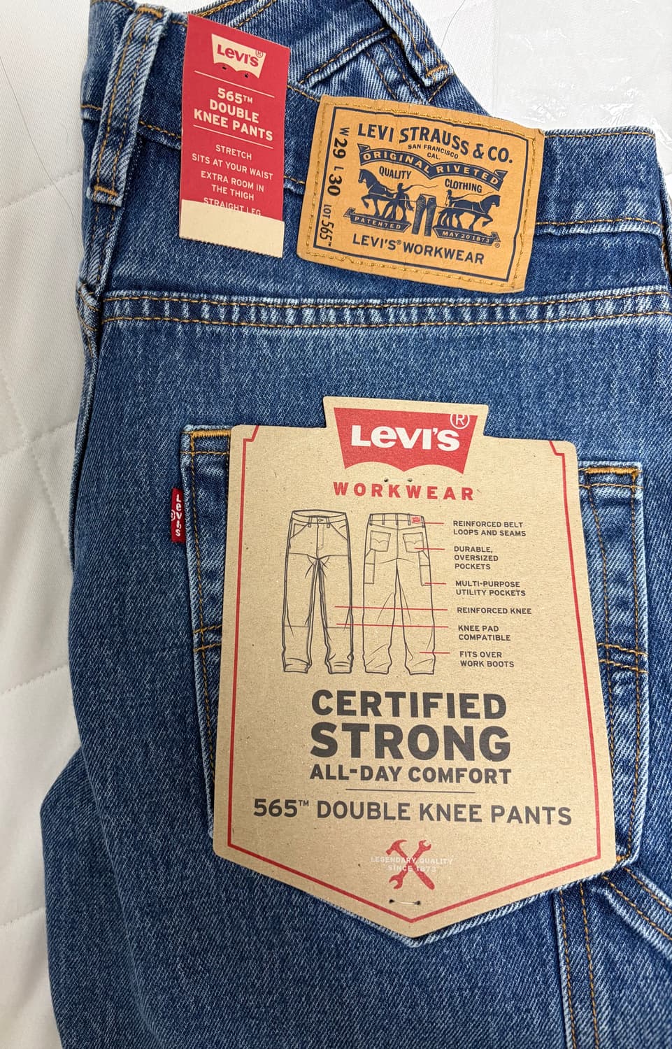 리바이스 565 더블니 29x30 새상품 판매합니다 상품이미지3