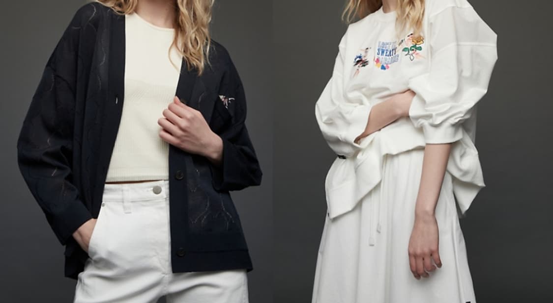 한섬 시스템 2021 자수 그래픽 루즈핏  티셔츠 F사이즈 상품이미지1