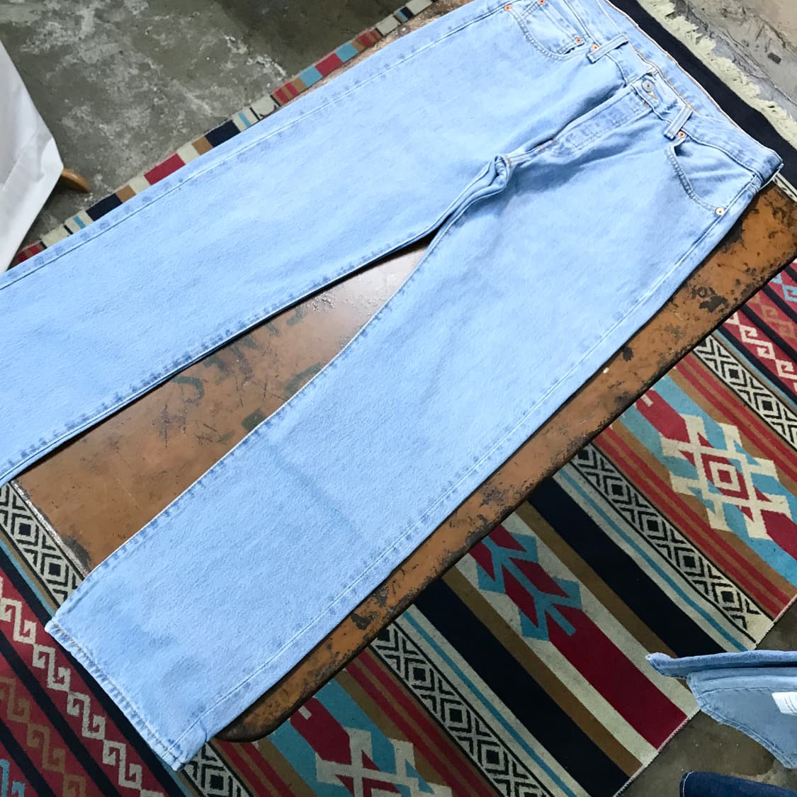 리바이스 501 연청 데님 팬츠 허리 34 35 상품이미지5