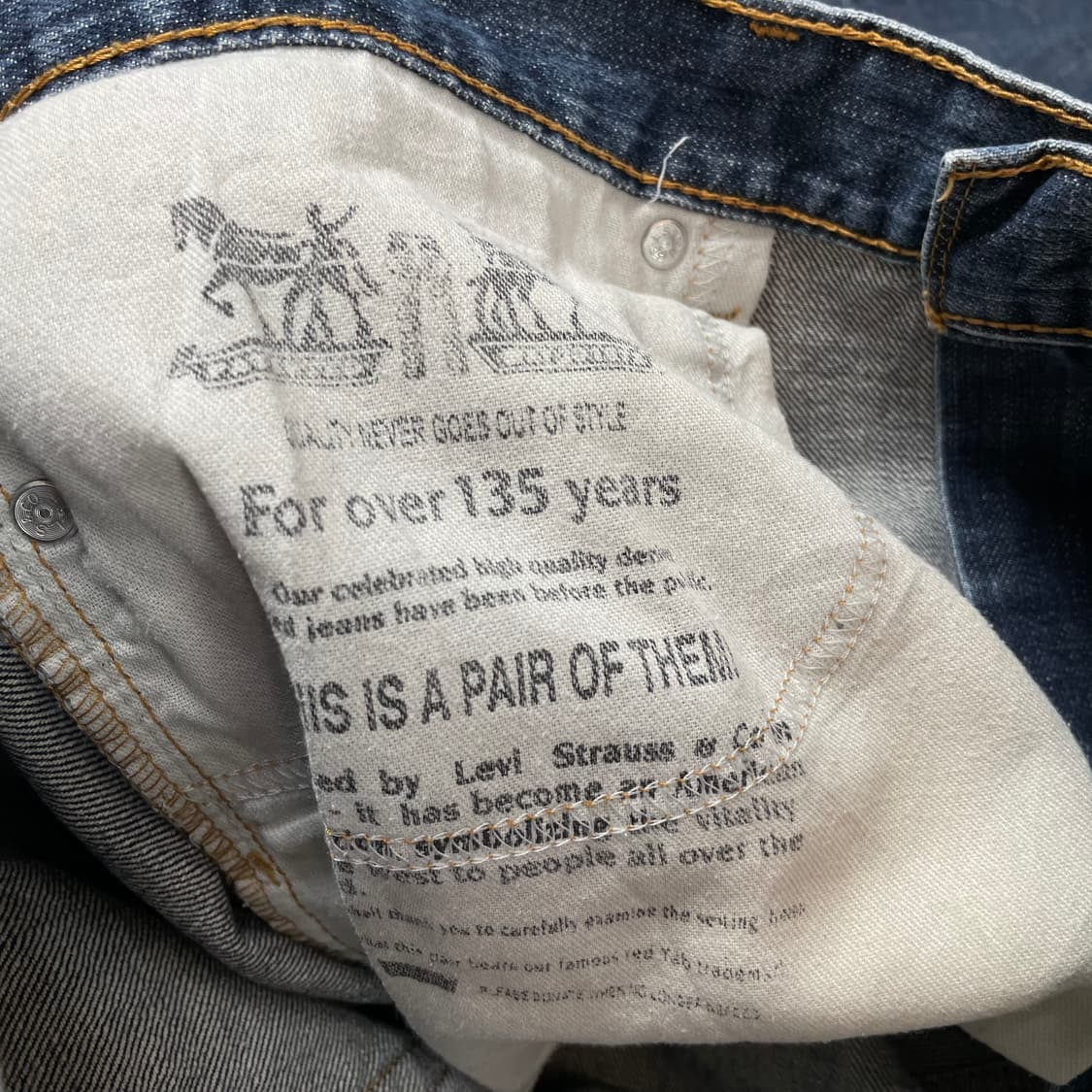 (38) 리바이스 505 38X30 중청 워싱 데님 팬츠 상품이미지4