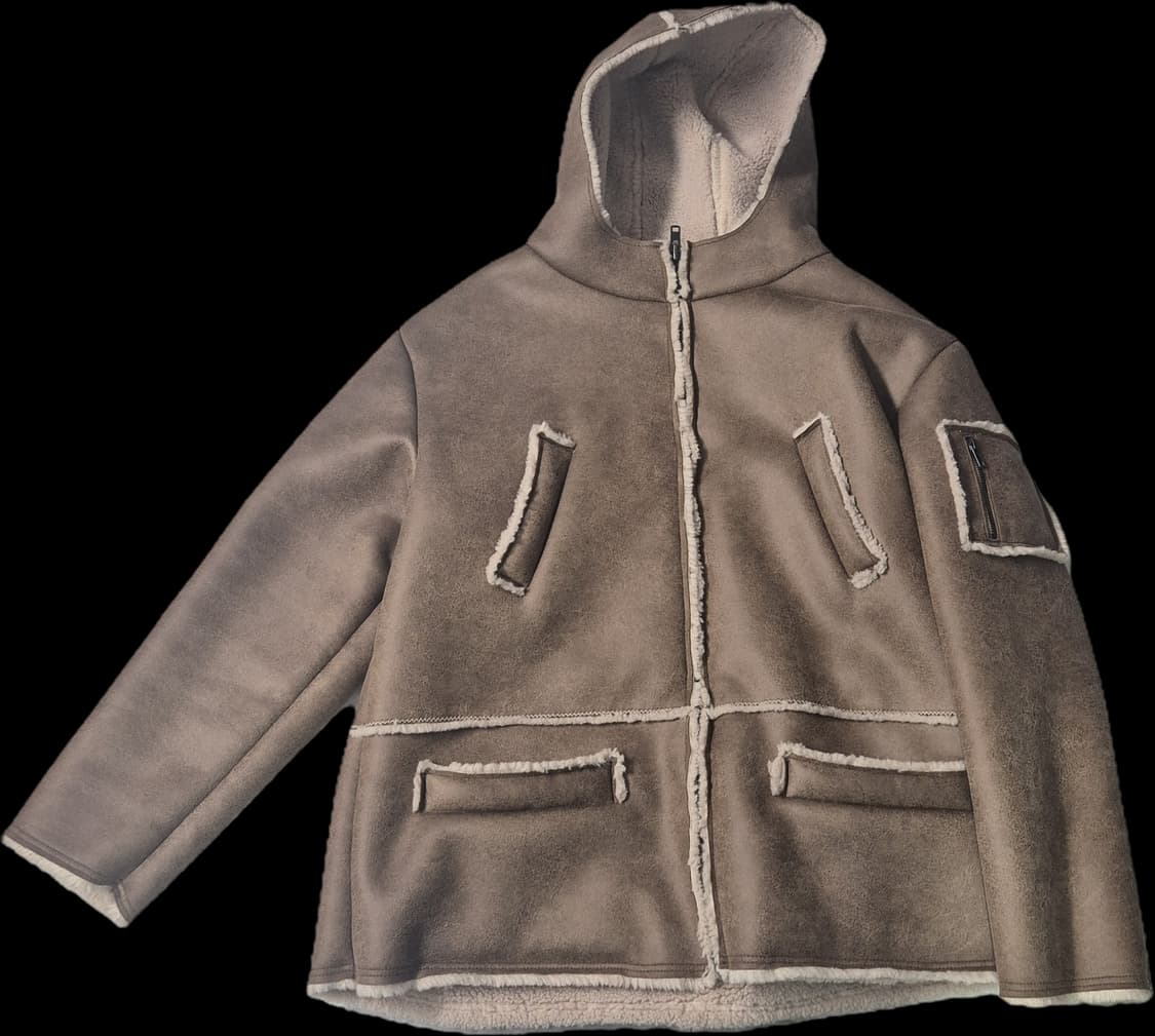 ertr Vintage Leather Shearling Jacket-s 상품이미지2