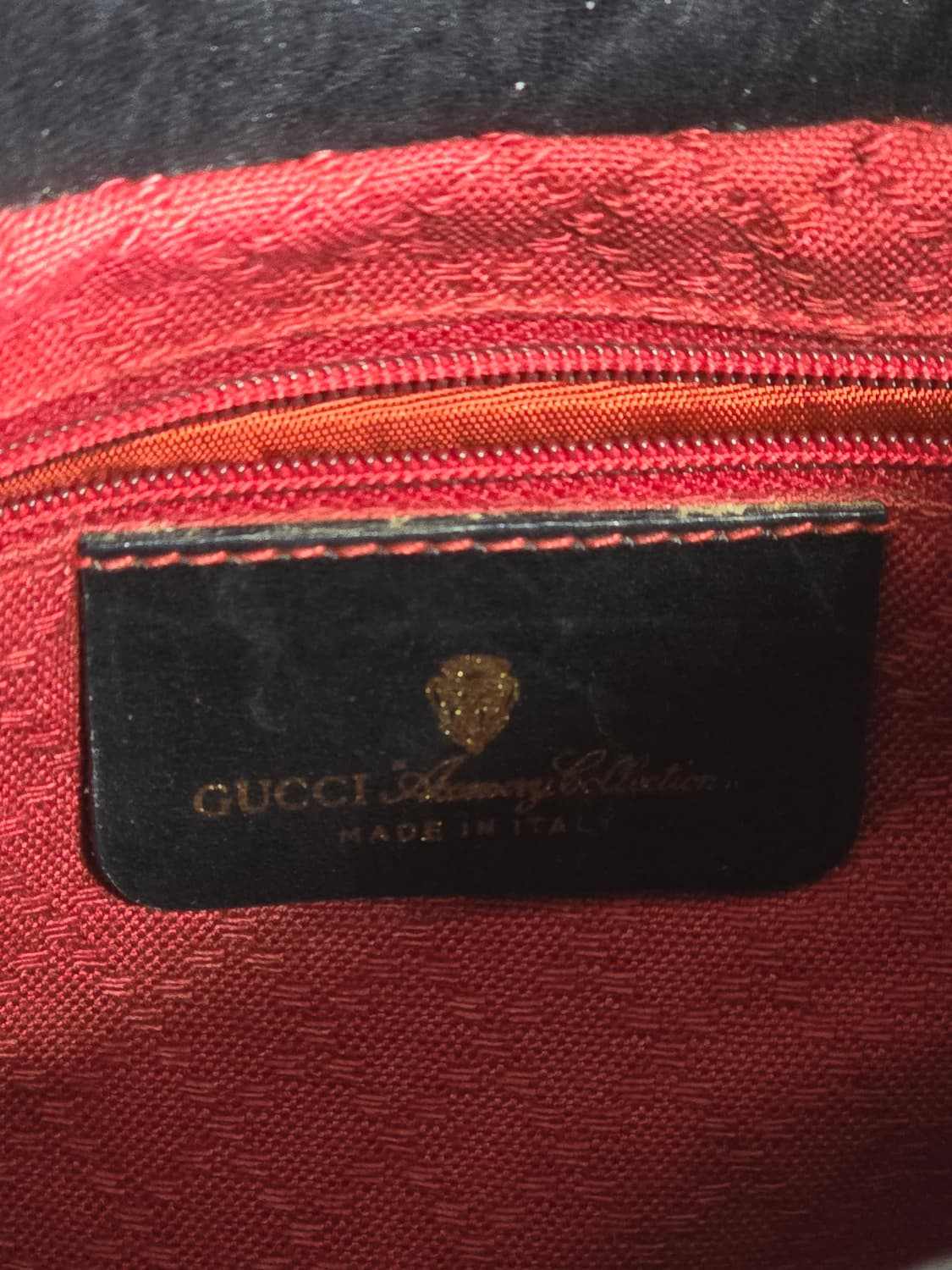 80's GUCCI 구찌 모노그램 블랙 레더 숄더백 상품이미지10