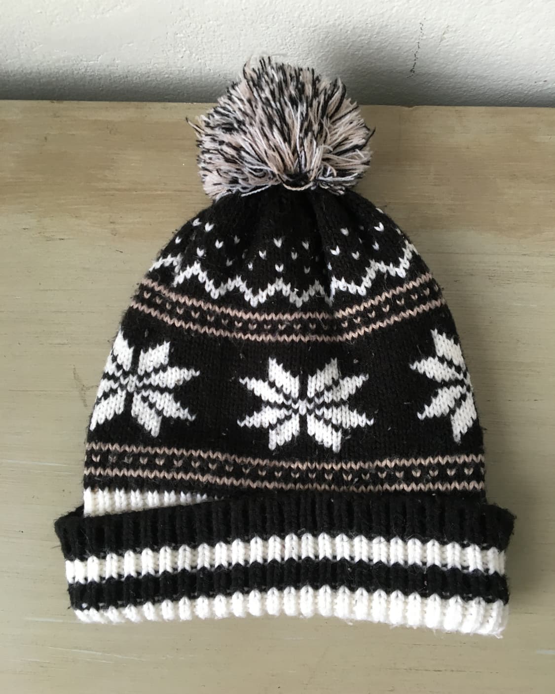  pom snow pattern knit beanie 상품이미지2
