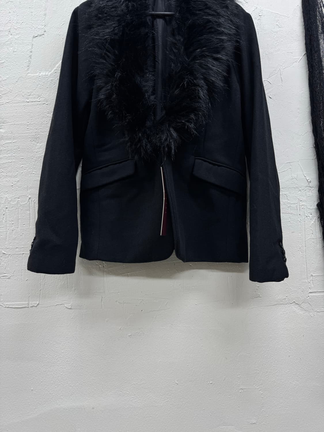 Seana vkei trimming fur tailored jacket 상품이미지5