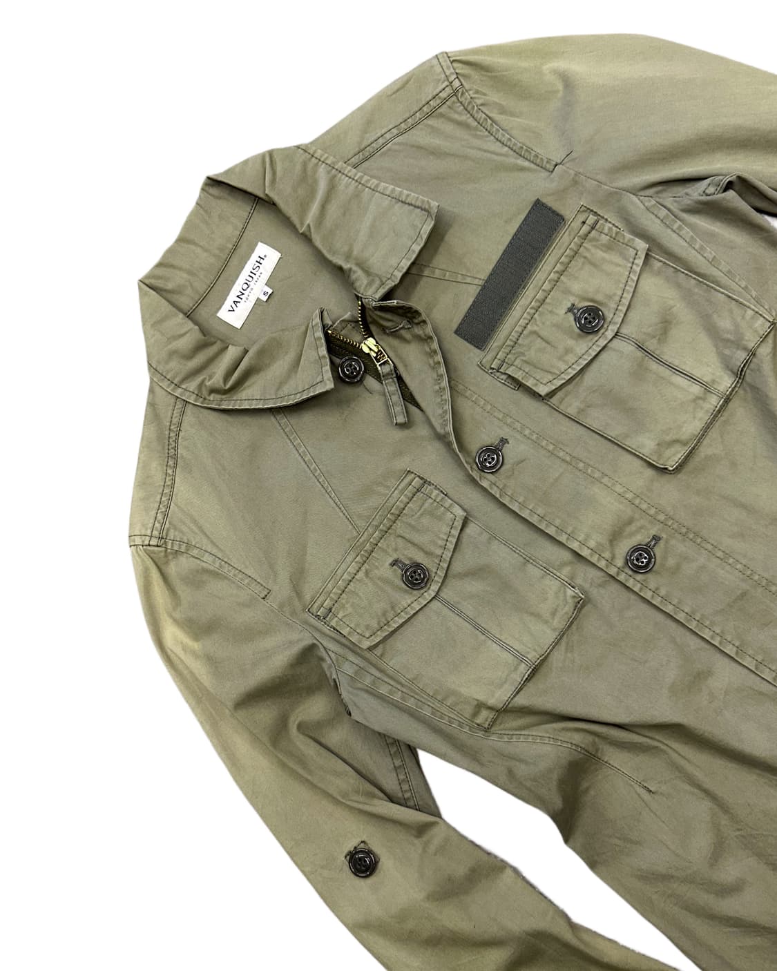 khkaki military zip-up shirt jacket 상품이미지2