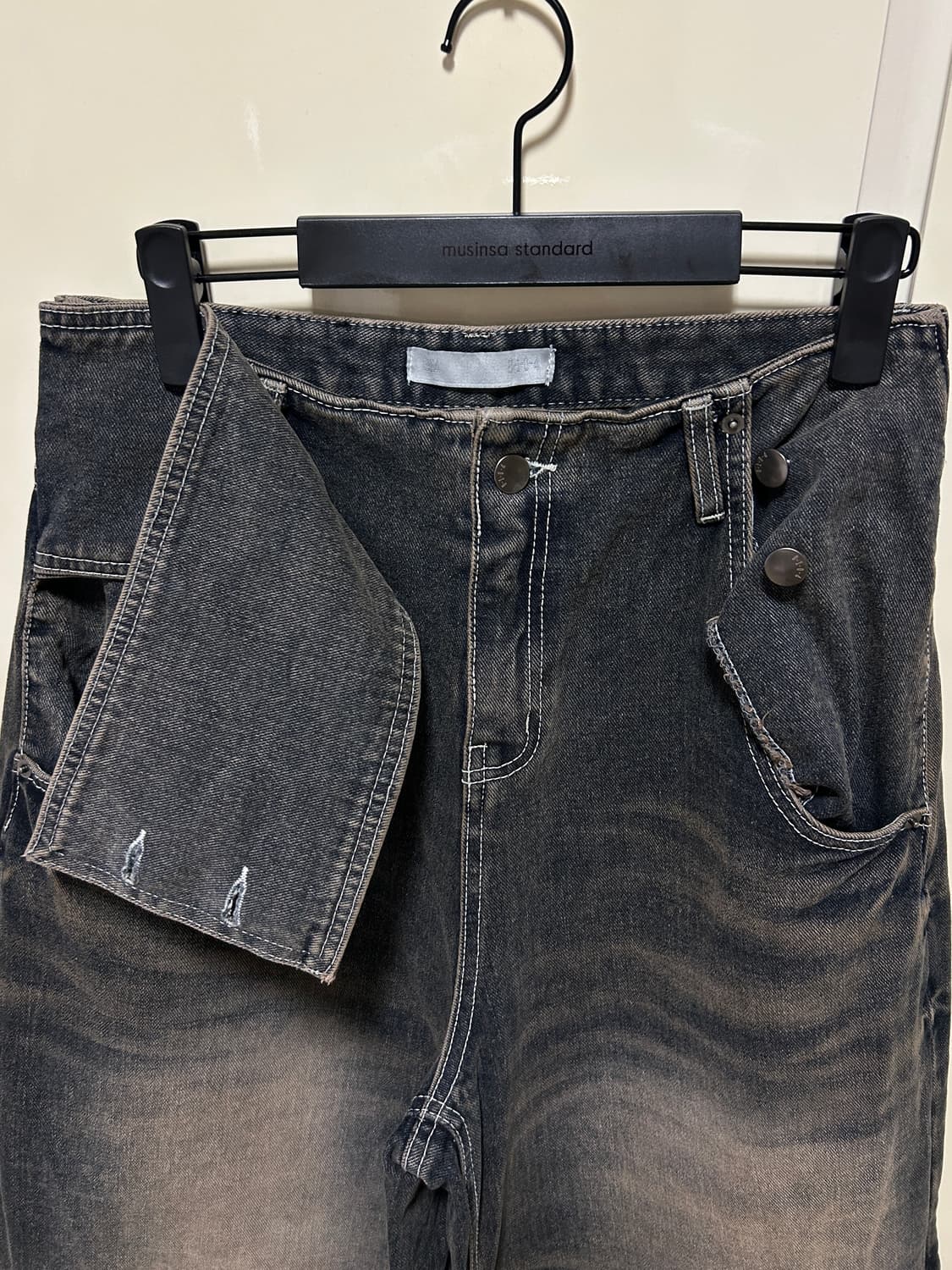 0104 BIG BELT WASHING DENIM PANTS (2사이즈) 상품이미지3