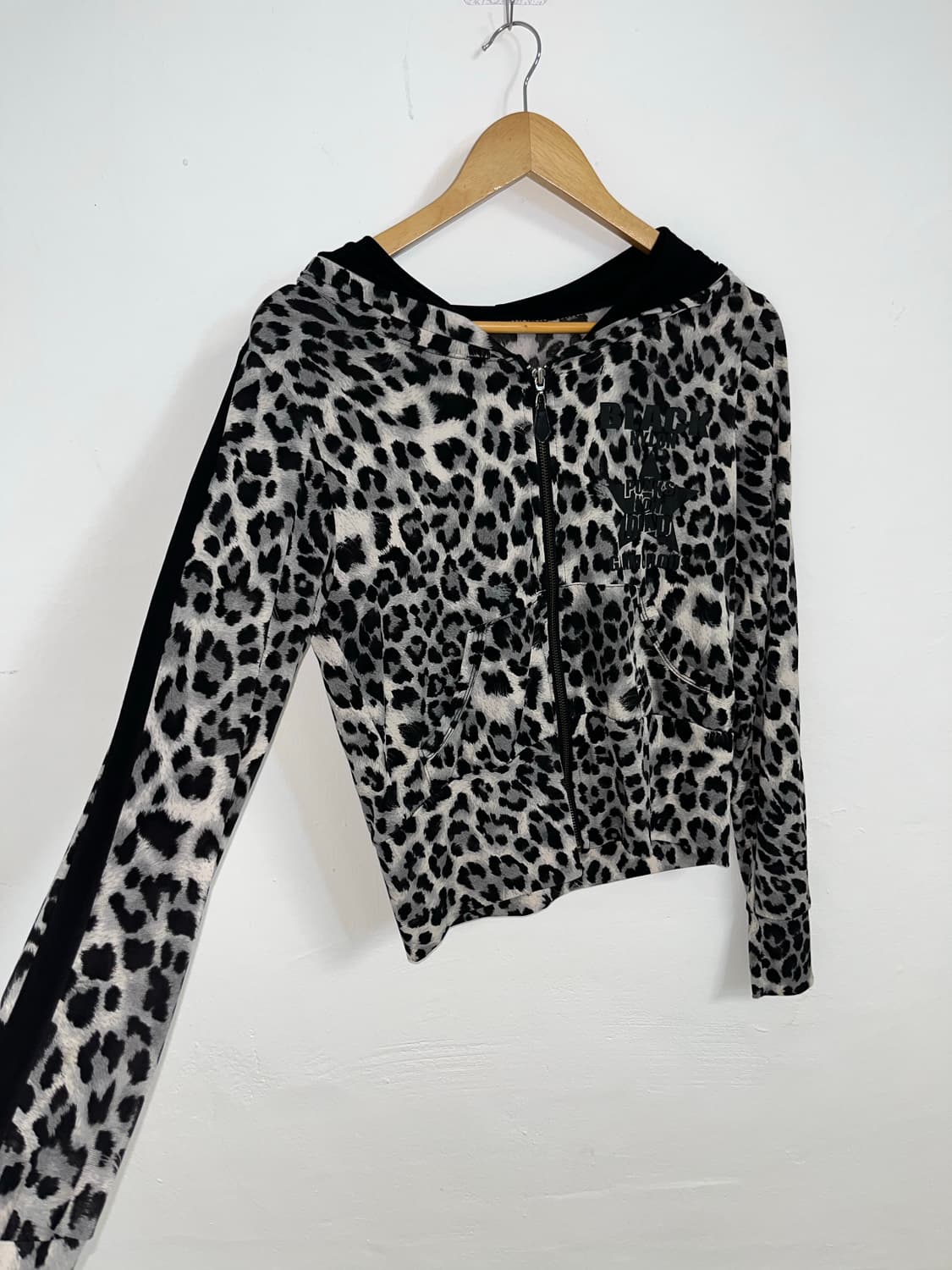 갸루펑크 레오파드 후드집업 상품이미지2