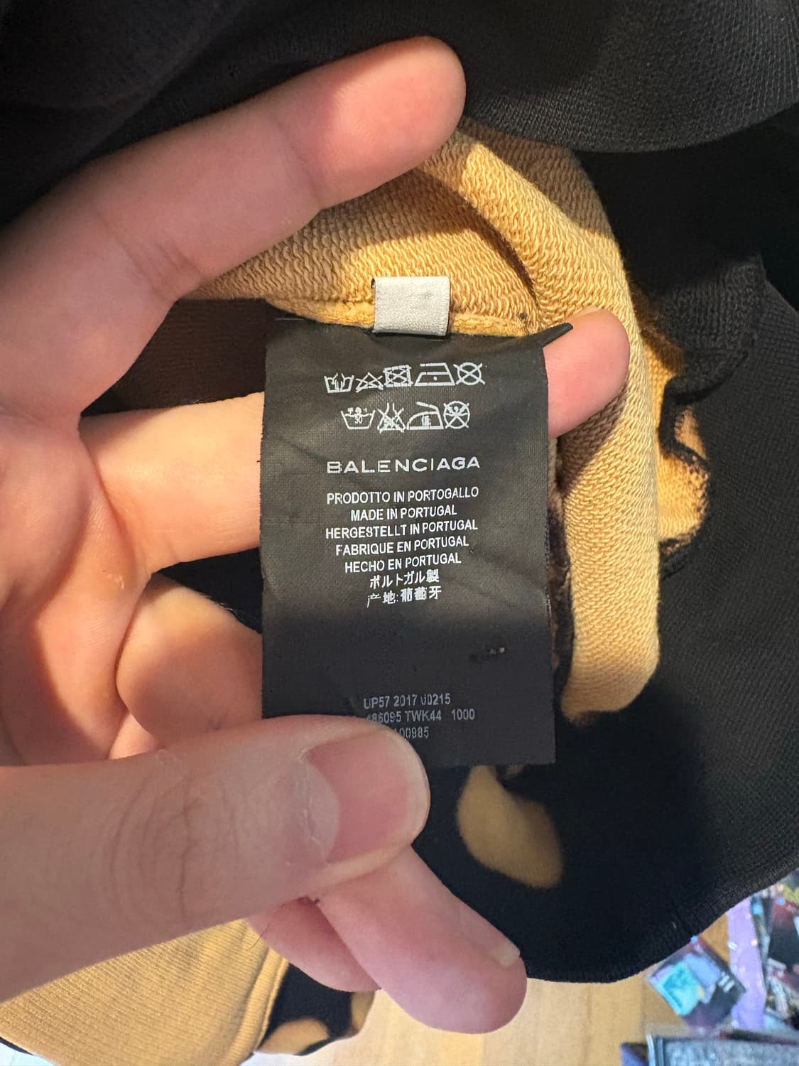 발렌시아가 옴므 블리치드 맨투맨 M 상품이미지5