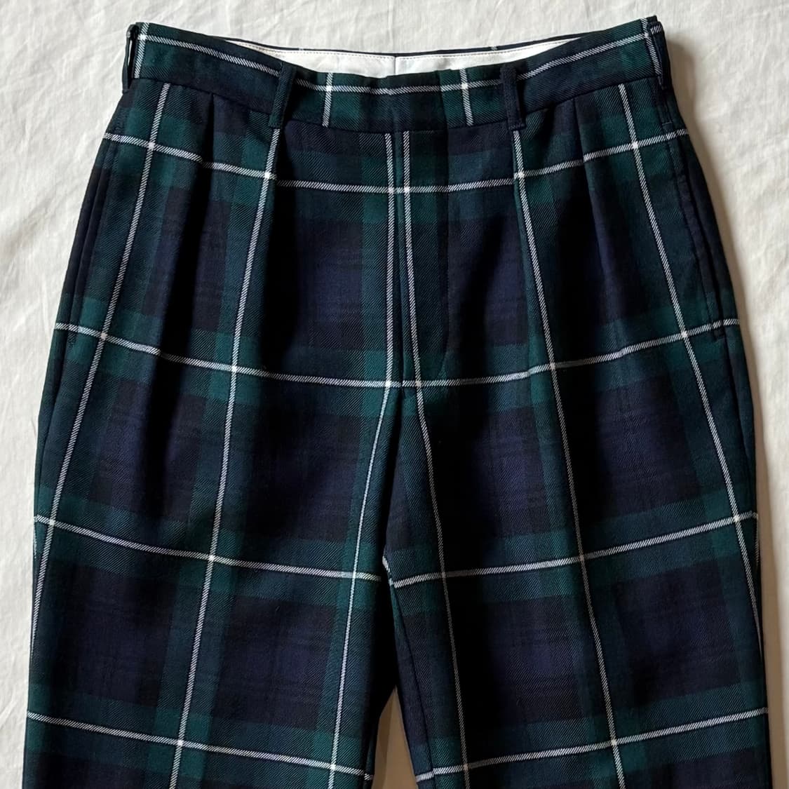 [28-29] VAN JACKET 블랙와치 클래식 투턱 울 팬츠 상품이미지2