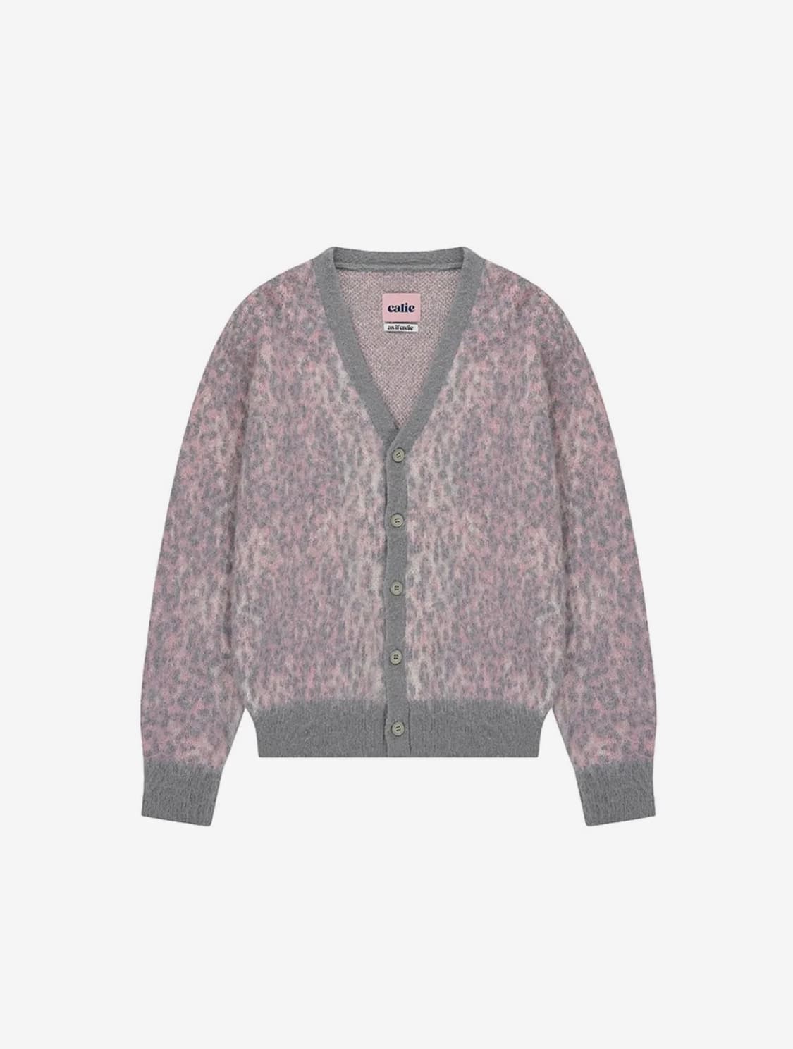 에즈이프 캘리 LEOPARD KNIT CARDIGAN PINK 상품이미지2